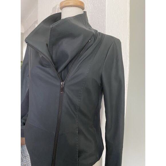 Vince Grey Leather Jacket - Picture 4 of 14